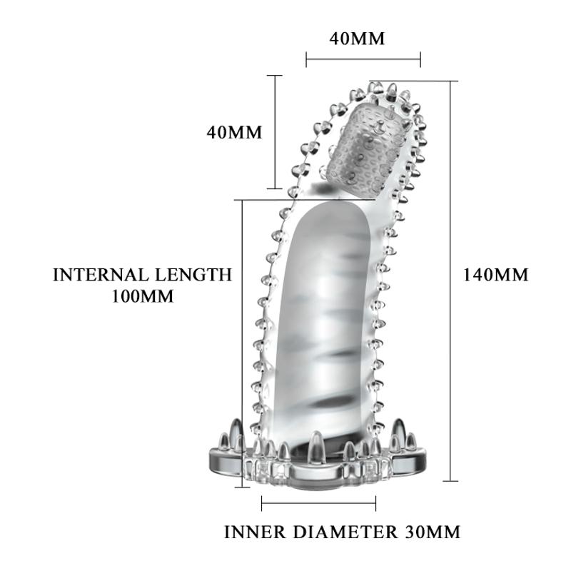 Насадка на член - Brave Man Vibrating Penis Sleeve Clear