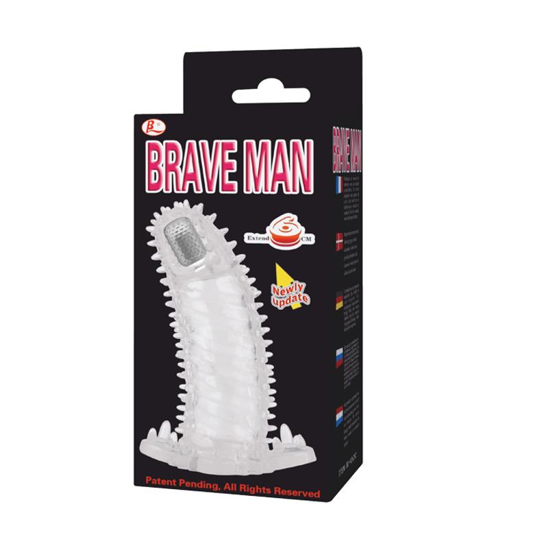 Насадка на член - Brave Man Vibrating Penis Sleeve Clear