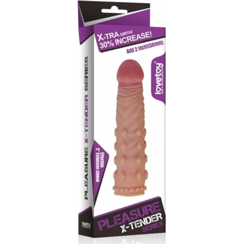 Насадка на член - Pleasure X-Tender Penis Sleeve Add 2" Flesh