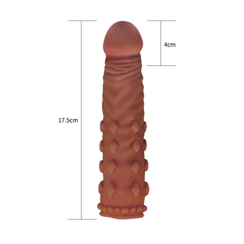 Насадка на член - Pleasure X-Tender Penis Sleeve Add 2" Brown