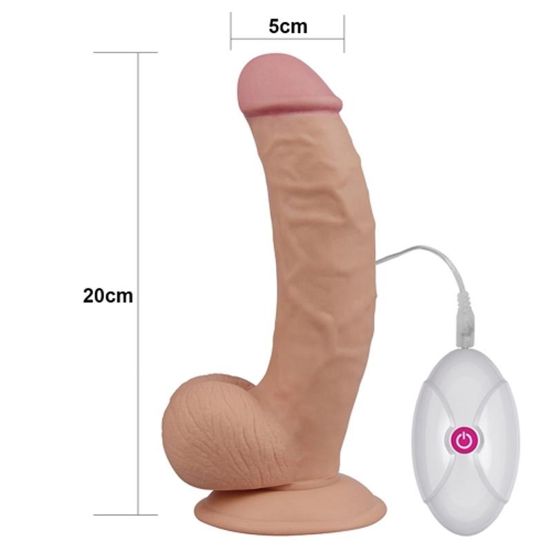 Реалістичний вібратор - The Ultra Soft Dude Vibrating 8.5"