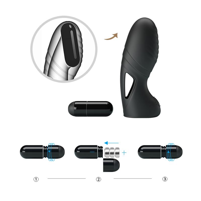 Насадка на палець - Pretty Love Alan Finger Vibrator Black