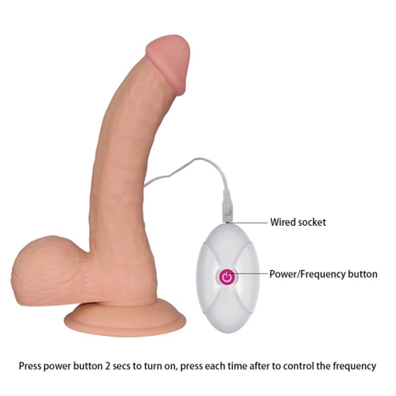 Реалістичний вібратор - The Ultra Soft Dude Vibrating 8.8"