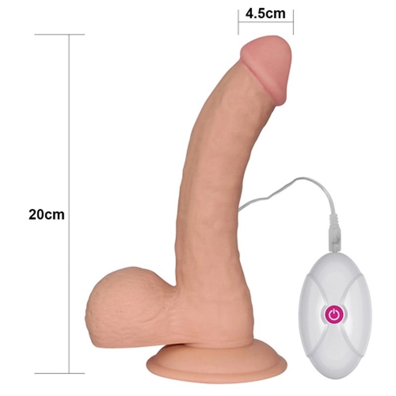 Реалістичний вібратор - The Ultra Soft Dude Vibrating 8.8"