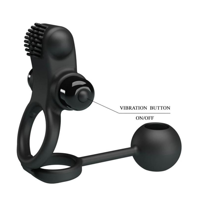 Ерекційне кільце - Pretty Love Vibration Penis Sleeve IV Black