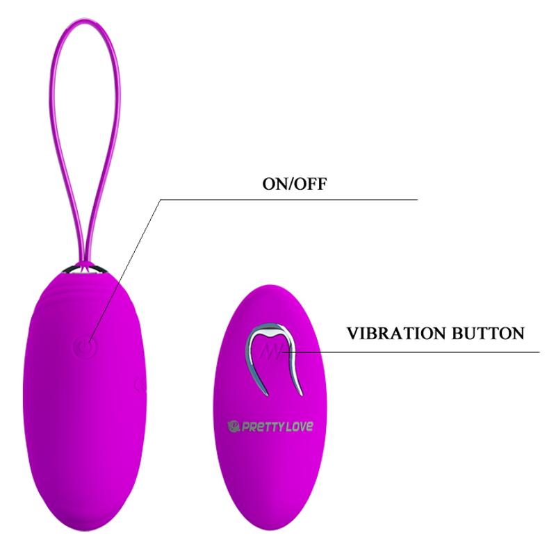 Віброяйце - Pretty Love Jacqueline Vibrating Egg Purple