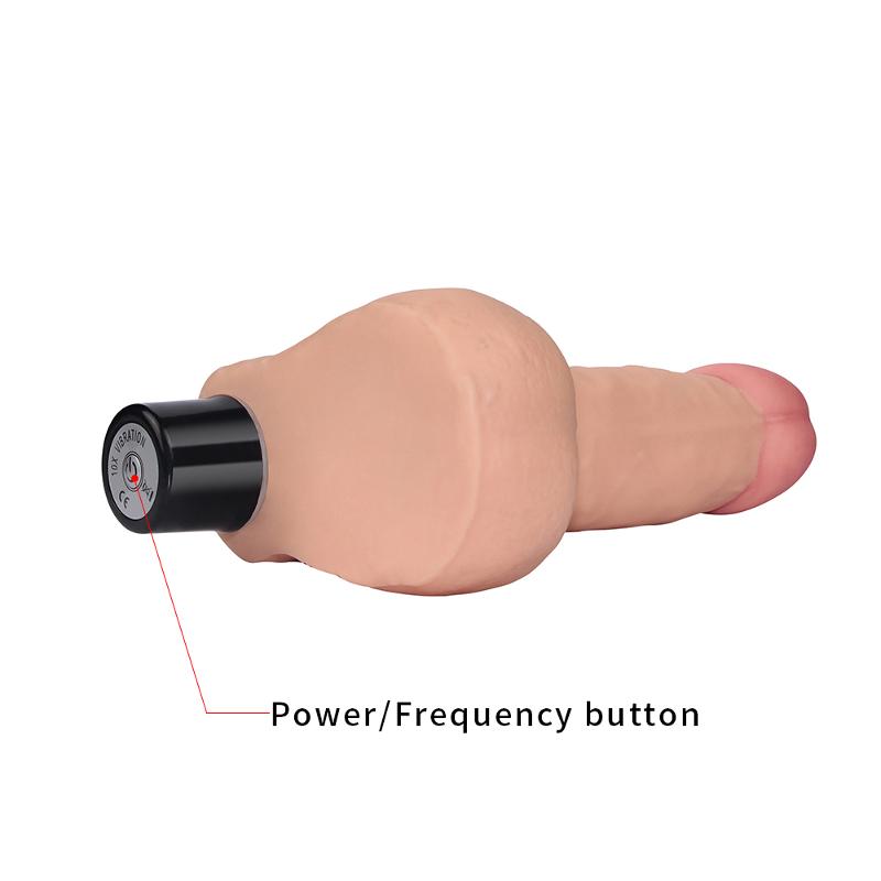 Реалістичний вібратор - Real Softee Vibrator With Balls 8"