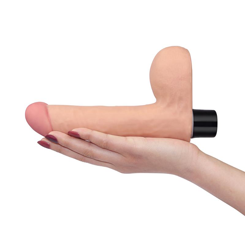 Реалістичний вібратор - Real Softee Vibrator With Balls 8"