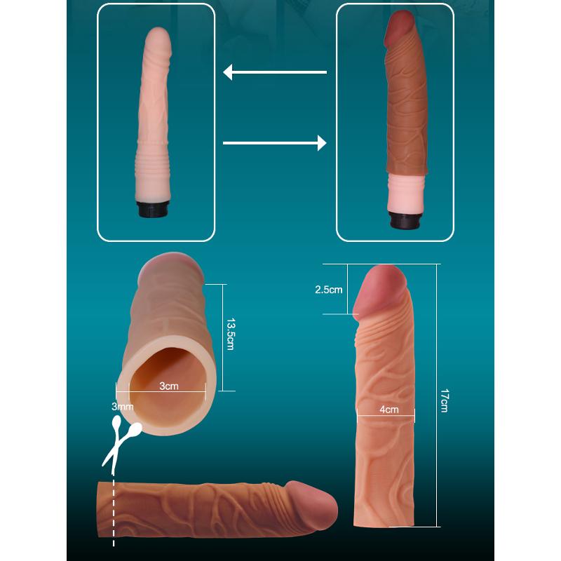 Насадка на член - Pleasure X-Tender Penis Sleeve Add 1" Flesh