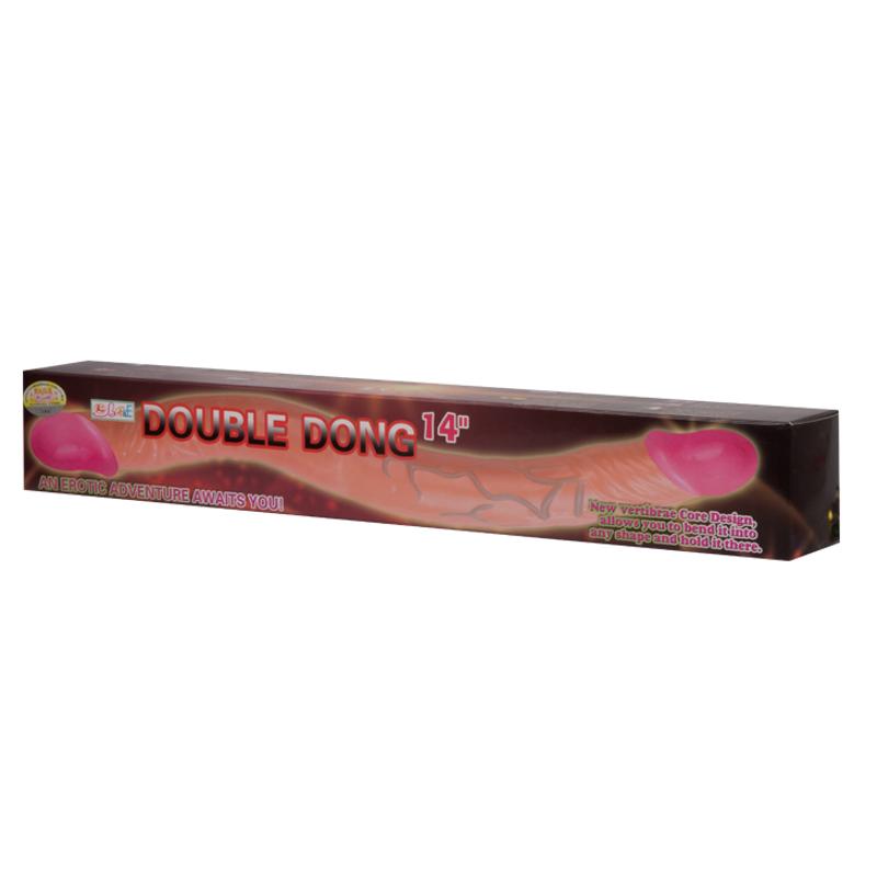 Двосторонній фалоімітатор - Double Dong Pink, 14"