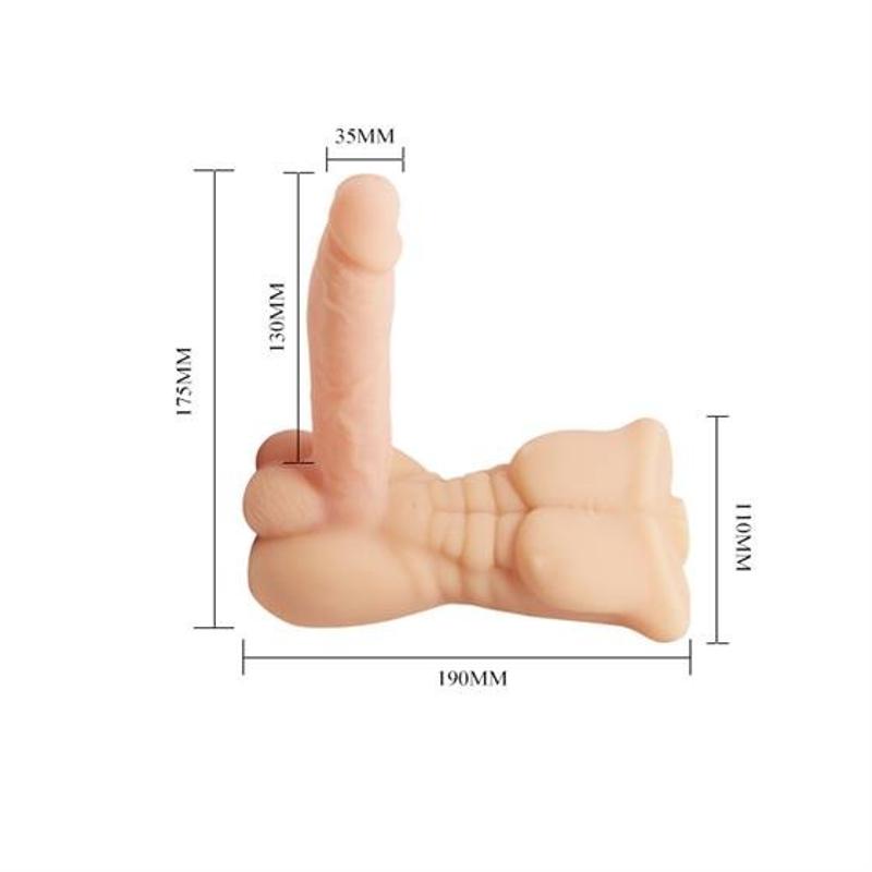 Реалістичний вібратор - Temptation Bigger Man Vibrating Dildo Flesh