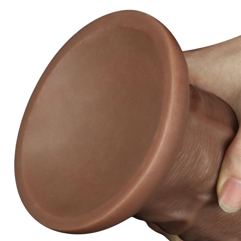 Реалістичний вібратор - King-Sized Realistic Chubby Vibrating Dildo 10.5" Brown