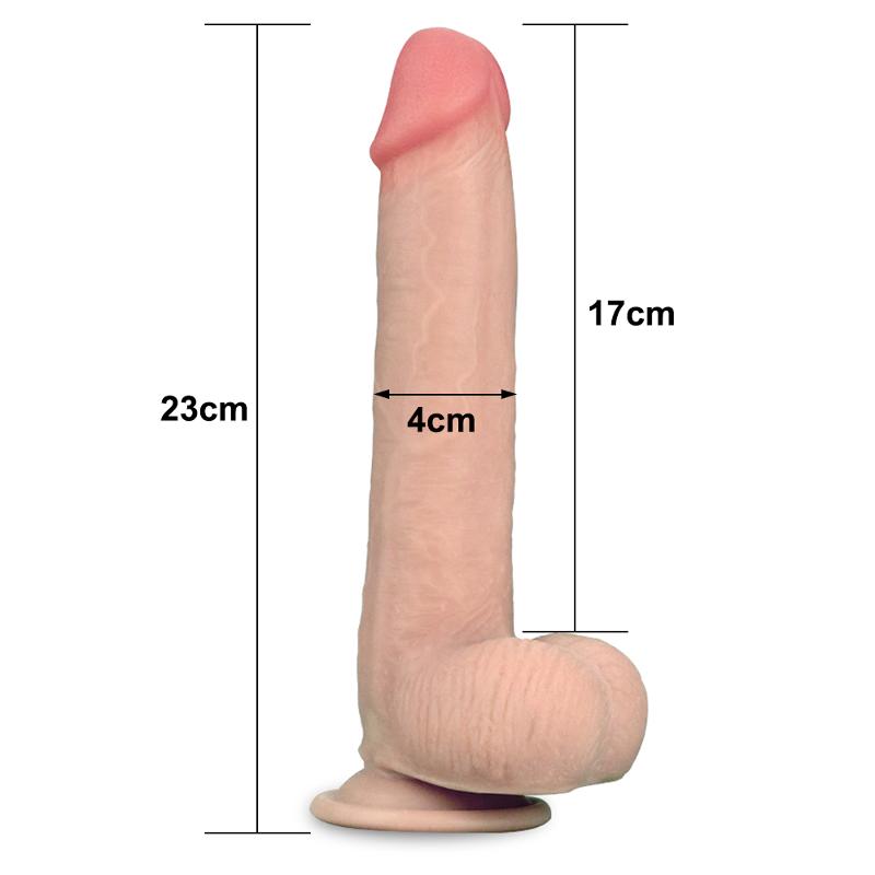 Фалоімітатор - Sliding-Skin Dual Layer Dong 9" Flesh