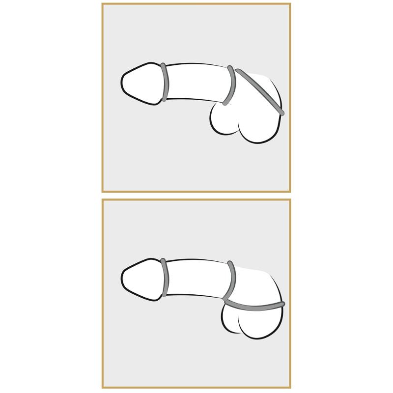 Набір ерекційних кілець - Metallic Silicone Cock Ring Set