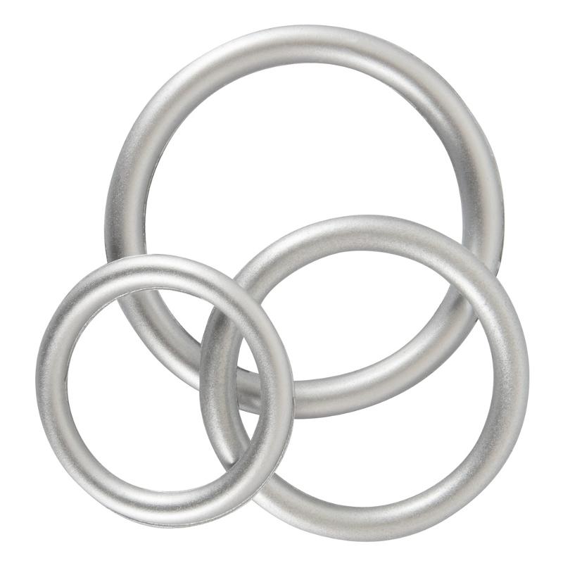 Набір ерекційних кілець - Metallic Silicone Cock Ring Set