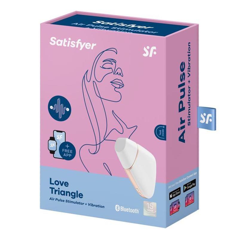 Вакуумний кліторальний вібратор - Satisfyer Love Triangle White (App)
