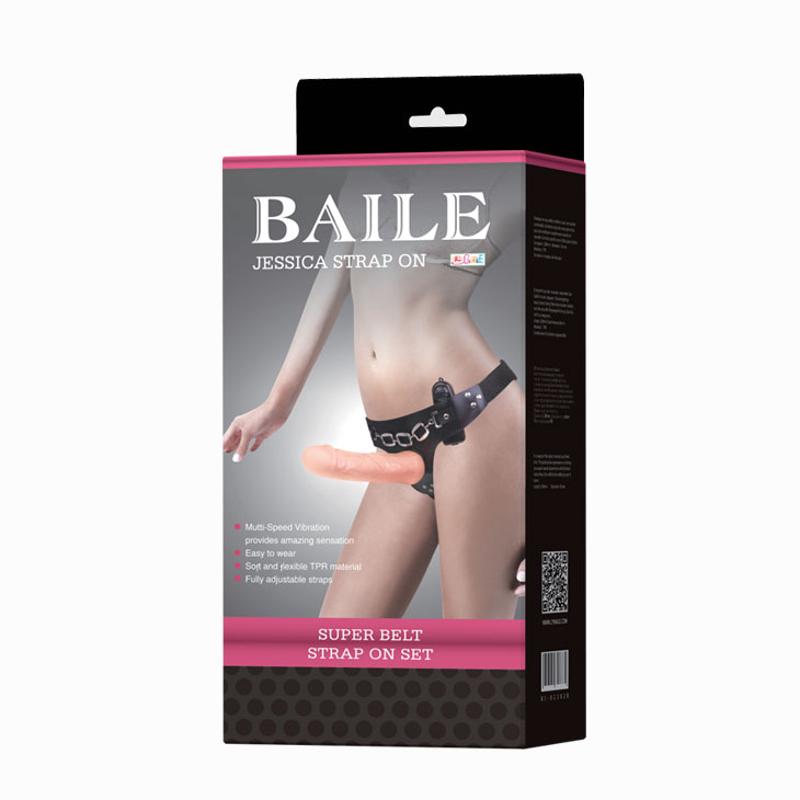Страпон - Baile Jessica Strap On Vibrating, 19 см