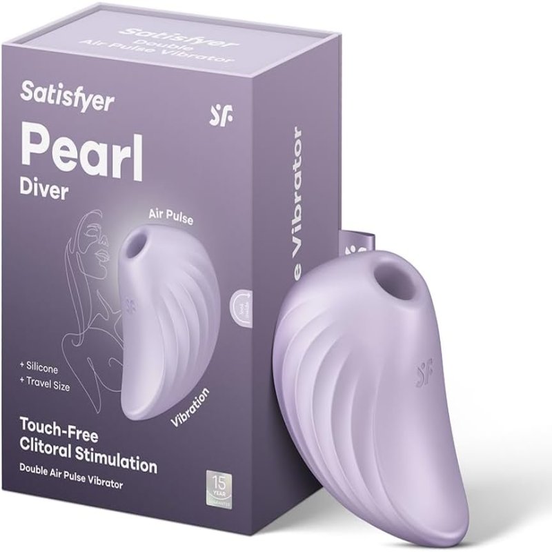 Вакуумний кліторальний вібратор - Satisfyer Pearl Diver Violet - зображення 1