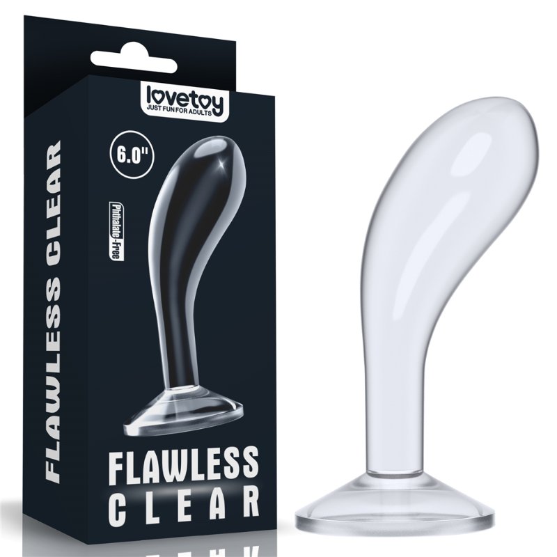 Анальна пробка - Flawless Clear Prostate Plug 6" Clear - зображення 1