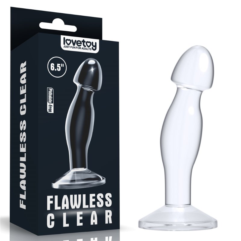 Анальна пробка - Flawless Clear Prostate Plug 6.5" Clear - зображення 1