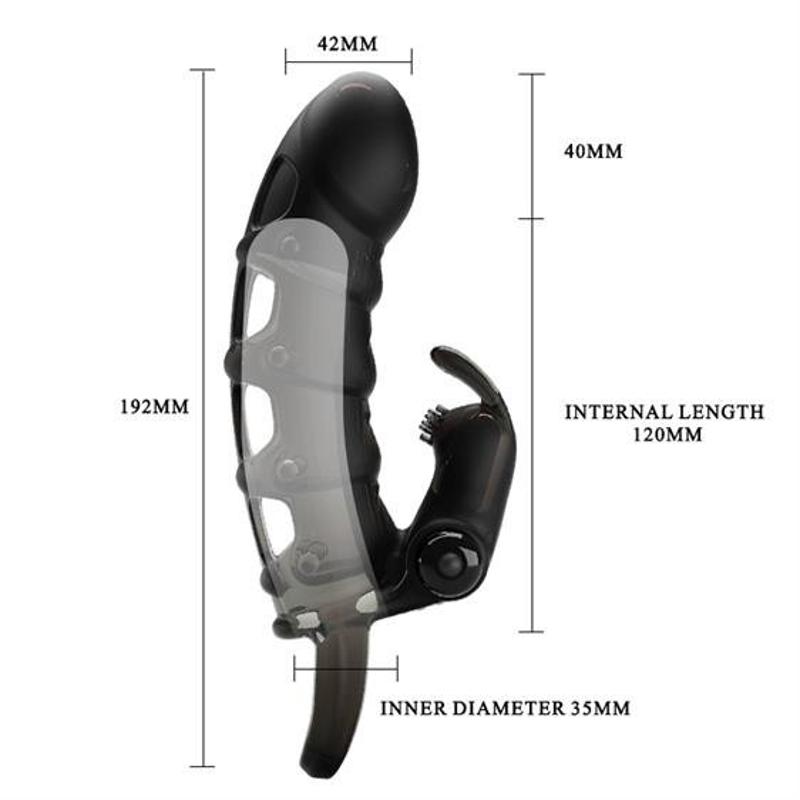 Насадка на член - Pretty Love Cuper Vibrating Penis Sleeve Black