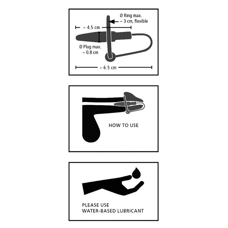 Стимулятор уретри - Penis Plug + Silicone Glans Ring Dilator
