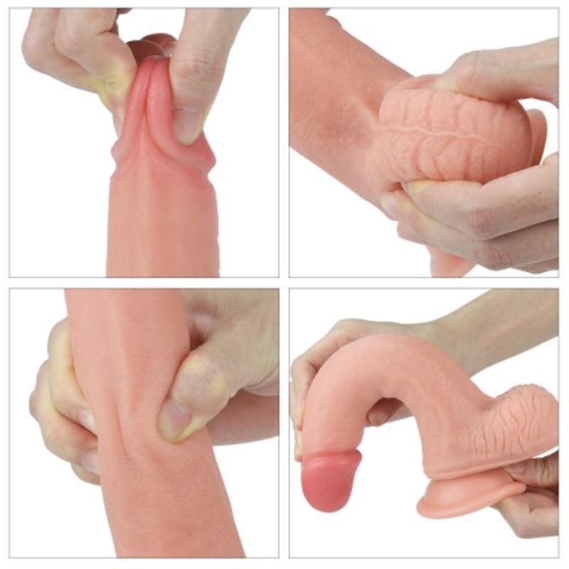 Фалоімітатор - Dual-Layered Silicone Cock 8" Flesh #2
