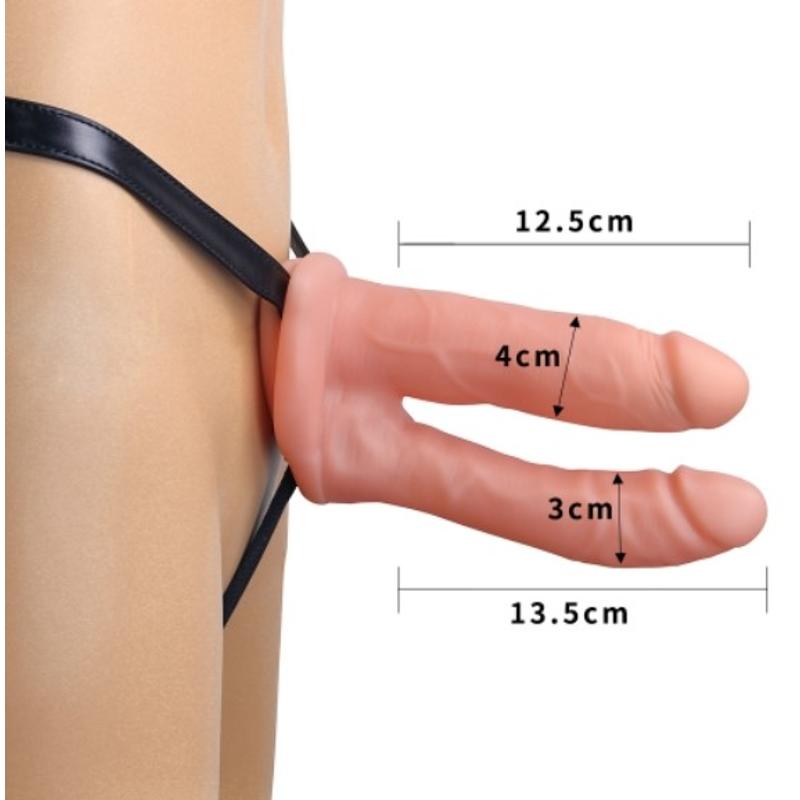 Порожнистий страпон - Unisex Hollow Double Penetration 6"