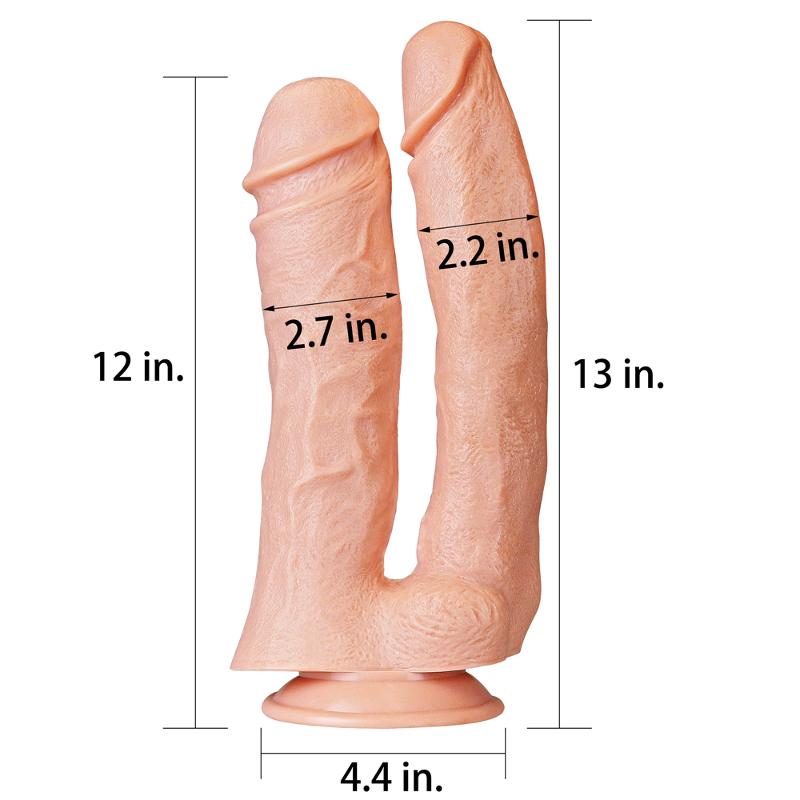 Подвійний фалоімітатор - King-Sized Realistic Mega Double Dildo 12"