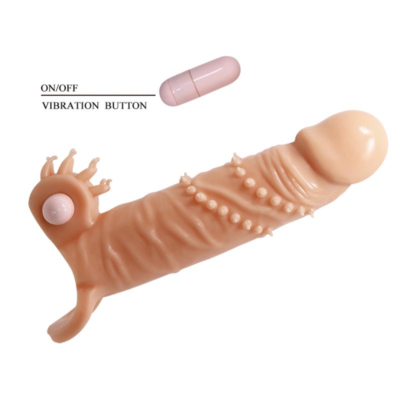 Насадка на член - Pretty Love Connor Vibrating Penis Sleeve Flesh
