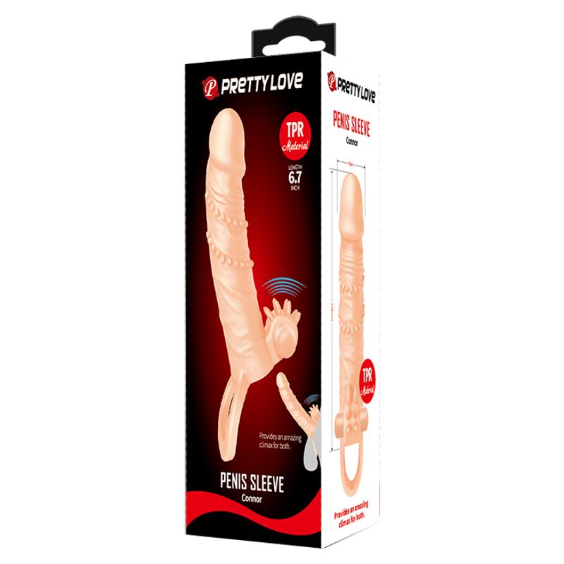 Насадка на член - Pretty Love Connor Vibrating Penis Sleeve Flesh