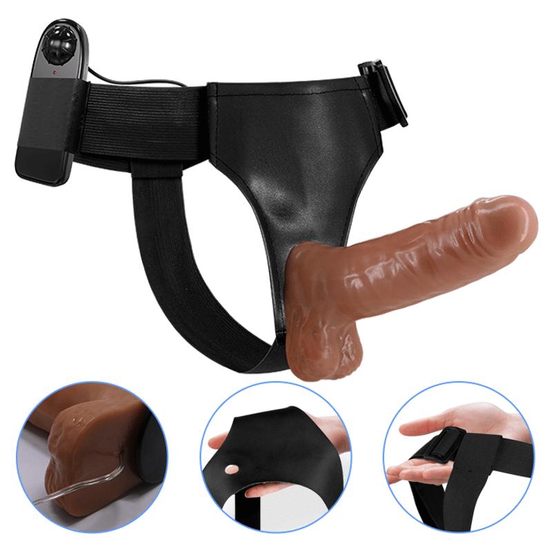 Страпон - Ultra Vibrating Realdeal Penis Strap On 6.2"