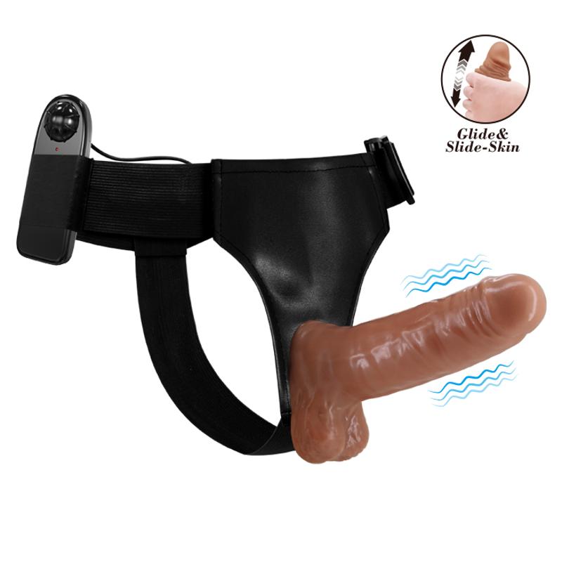 Страпон - Ultra Vibrating Realdeal Penis Strap On 6.2"