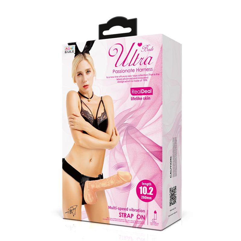 Страпон - Ultra Multi-speed Vibration Strap On 10.2"