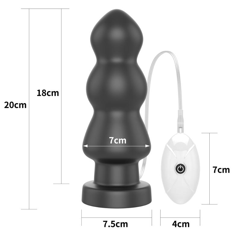 Анальна пробка - King-Sized Vibrating Anal Rigger 7.8"