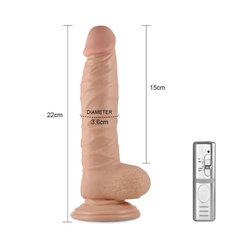 Вібратор - Real Extreme Vibrating Dildo 8.5"