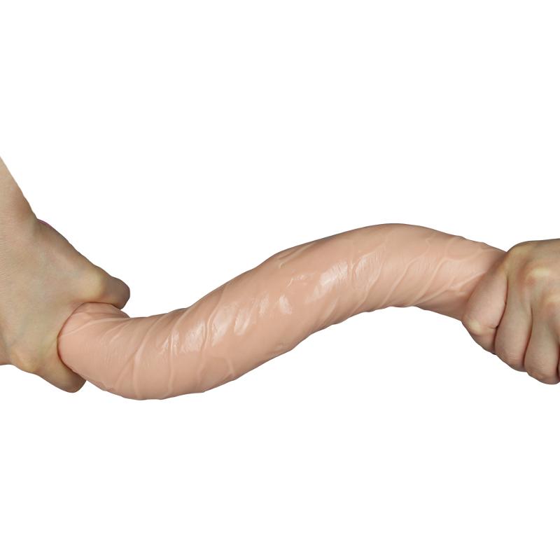Двосторонній фалоімітатор - King-Sized Realistic Slim Ultra Double Dildo 17"