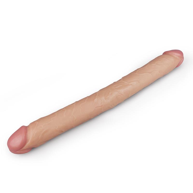 Двосторонній фалоімітатор - King-Sized Realistic Slim Ultra Double Dildo 17"