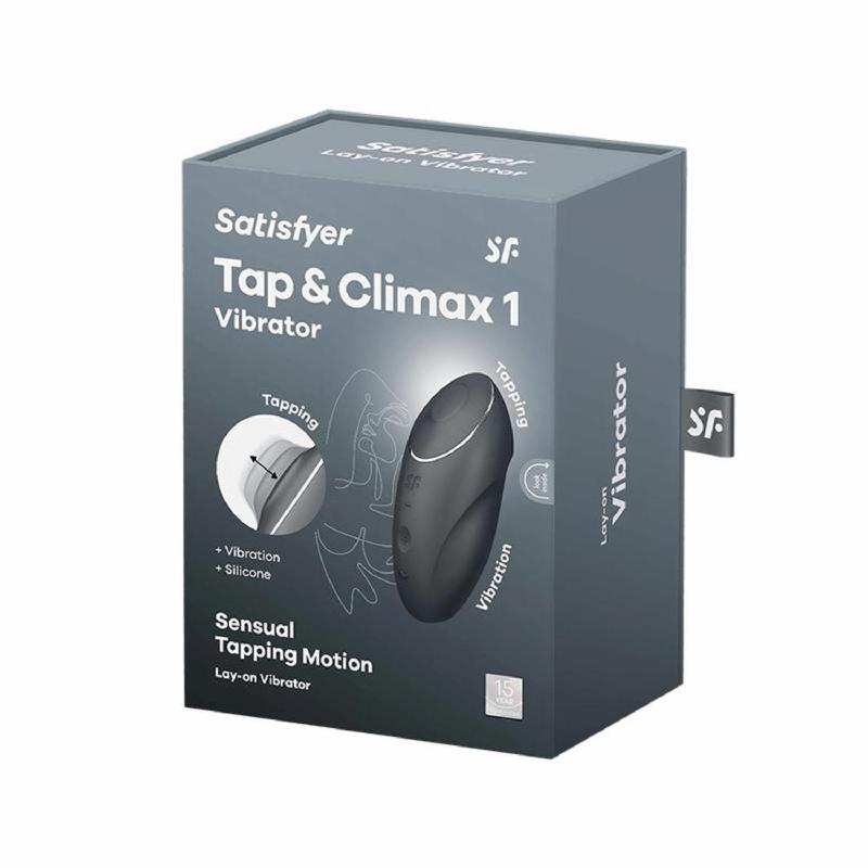 Кліторальний стимулятор - Satisfyer Tap & Climax 1 Grey