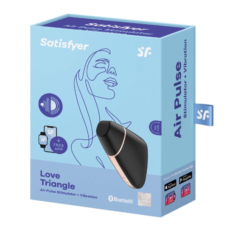 Вакуумний кліторальний вібратор - Satisfyer Love Triangle Black (App)