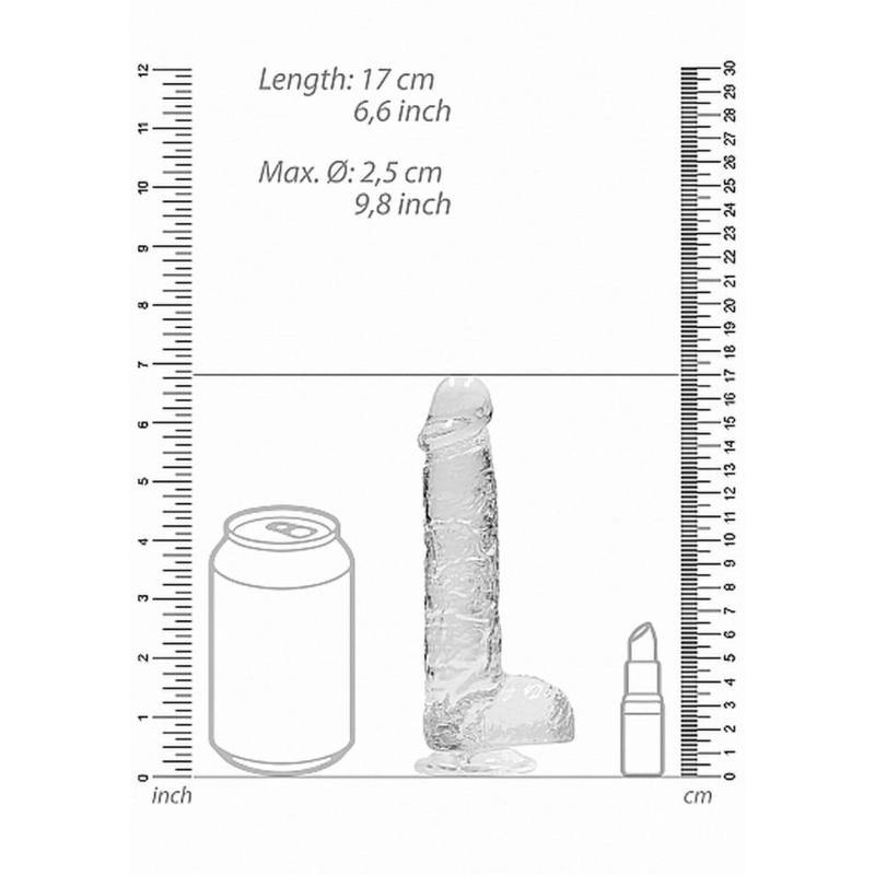 Фалоімітатор - Realrock Dildo 6" Transparent