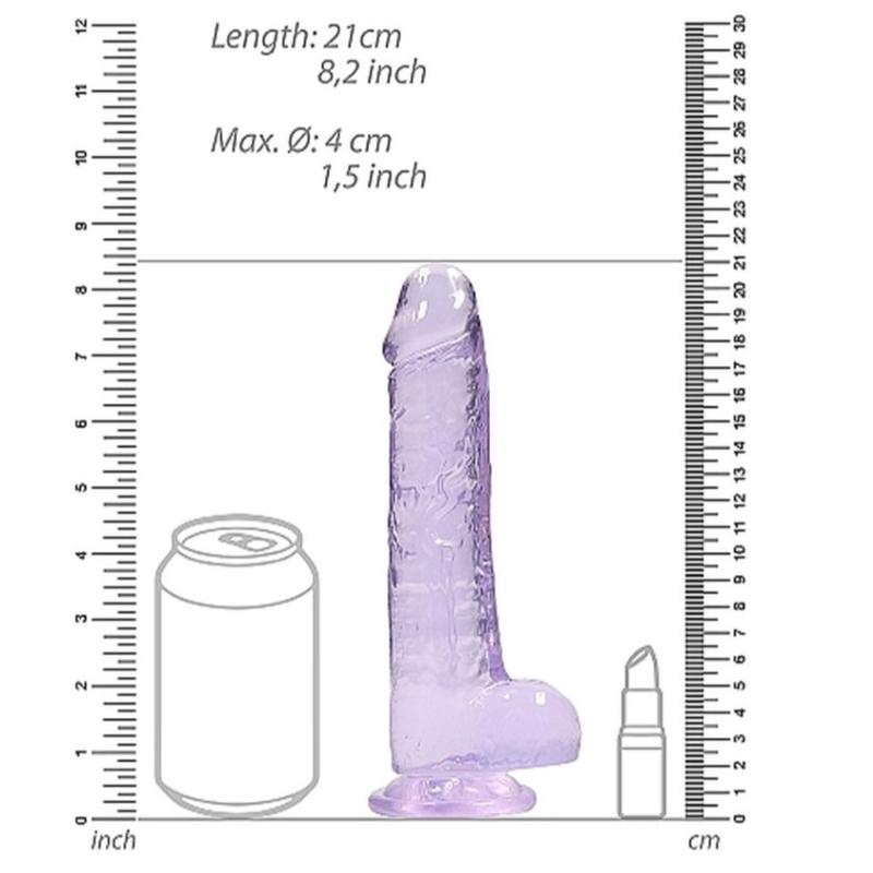 Фалоімітатор - Realrock Dildo 8" Purple
