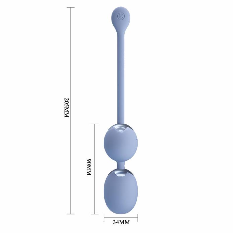 Вагінальні віброкульки - Pretty Love Willie Vibrating Kegel Balls Light Blue