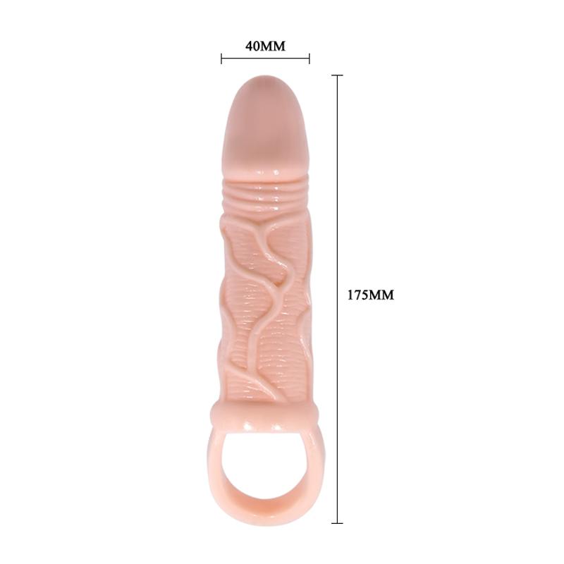 Насадка на член - Pretty Love Carson Vibrating Penis Sleeve Flesh