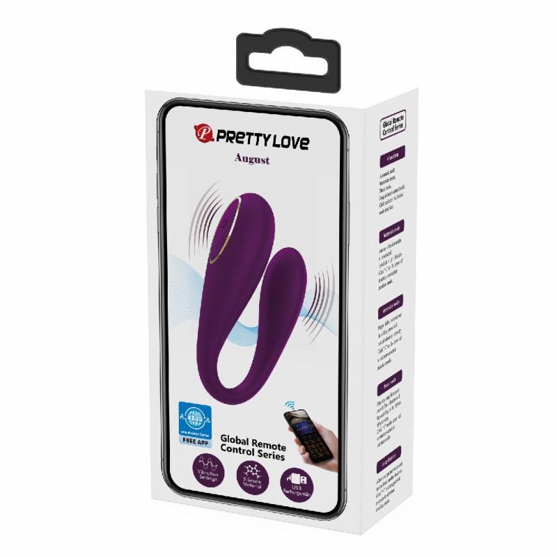 Вібратор - Pretty Love August Stimulator Dark Purple (App)