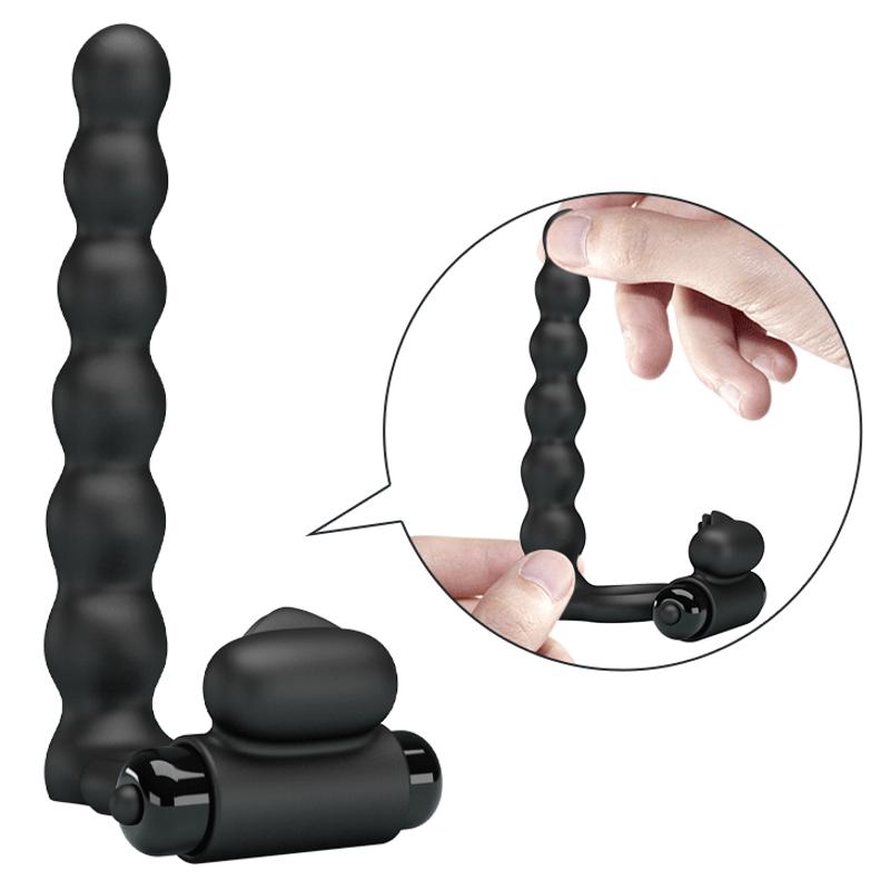 Кільце-насадка для подвійного проникнення - Pretty Love Hercules Penis Sheath III Black