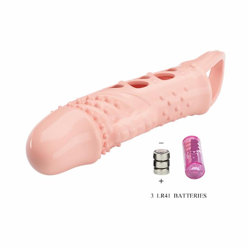 Насадка на член - Pretty Love Cecelia Vibrating Penis Sleeve Flesh
