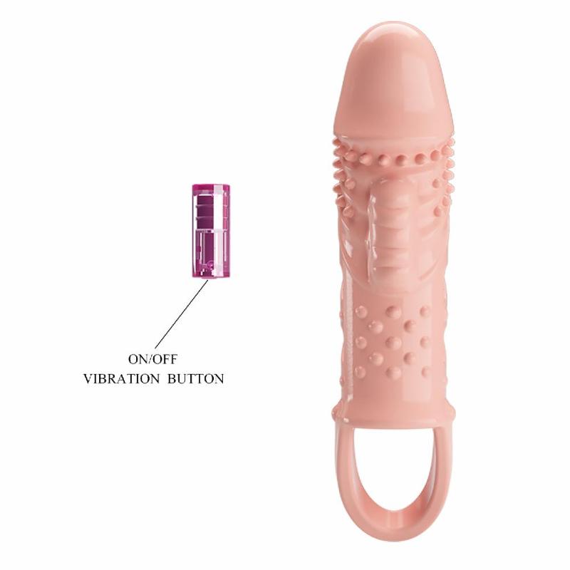 Насадка на член - Pretty Love Cecelia Vibrating Penis Sleeve Flesh