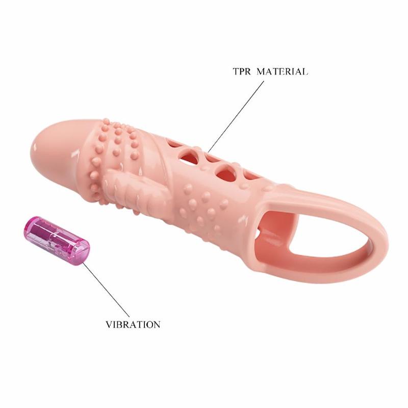 Насадка на член - Pretty Love Cecelia Vibrating Penis Sleeve Flesh
