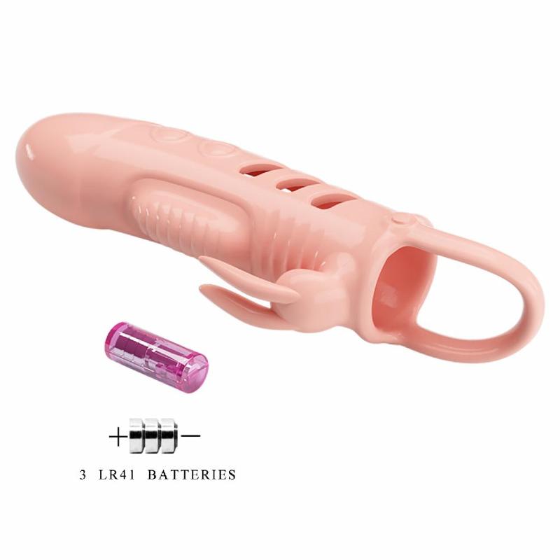 Насадка на член - Pretty Love Sloane Vibrating Penis Sleeve Flesh